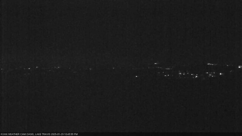 Lake Travis webcam, January 29, 2025 10:45 PM CT