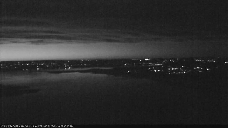 Lake Travis webcam, January 30, 2025 7:00 PM CT
