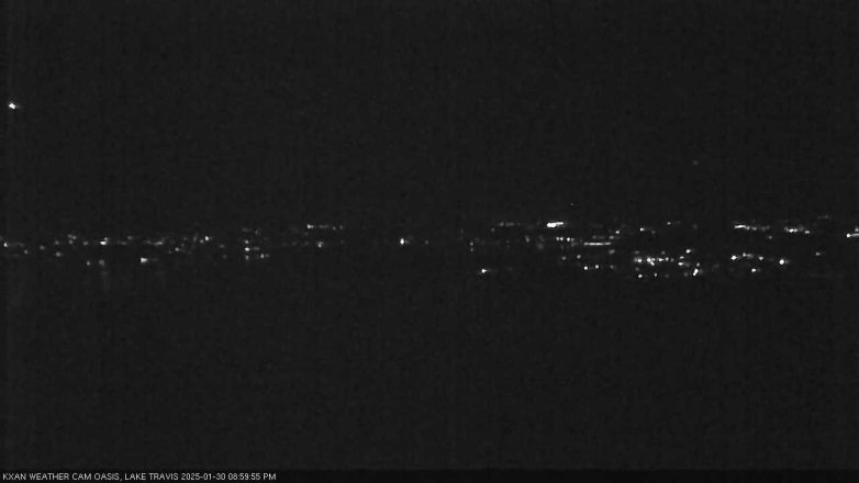 Lake Travis webcam, January 30, 2025 9:00 PM CT