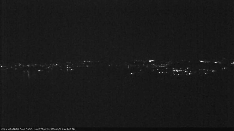 Lake Travis webcam, January 30, 2025 9:45 PM CT