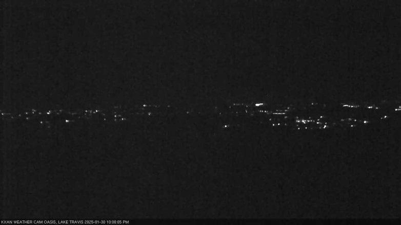 Lake Travis webcam, January 30, 2025 10:00 PM CT