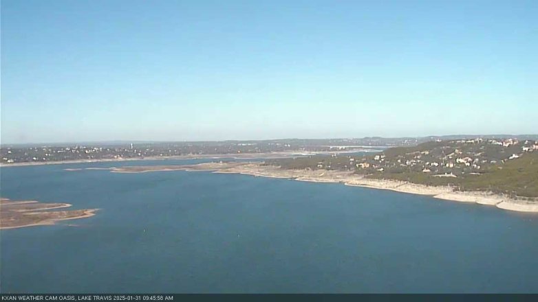 Lake Travis webcam, January 31, 2025 9:45 AM CT
