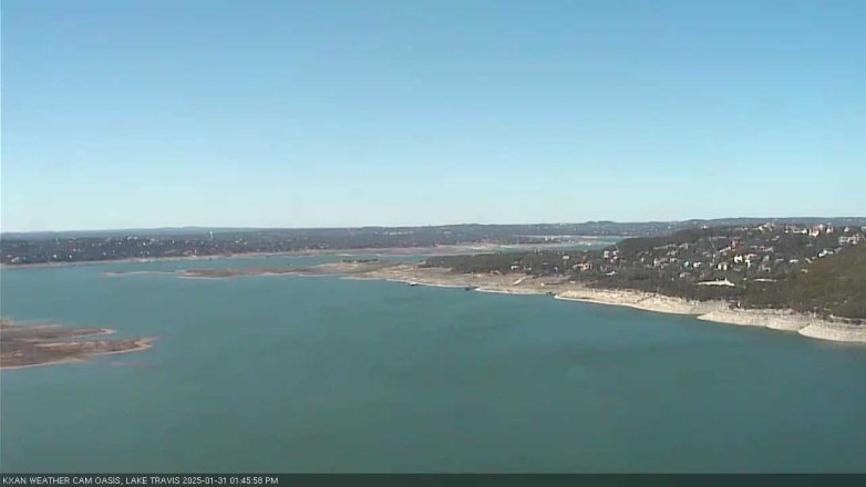 Lake Travis webcam, January 31, 2025 1:45 PM CT