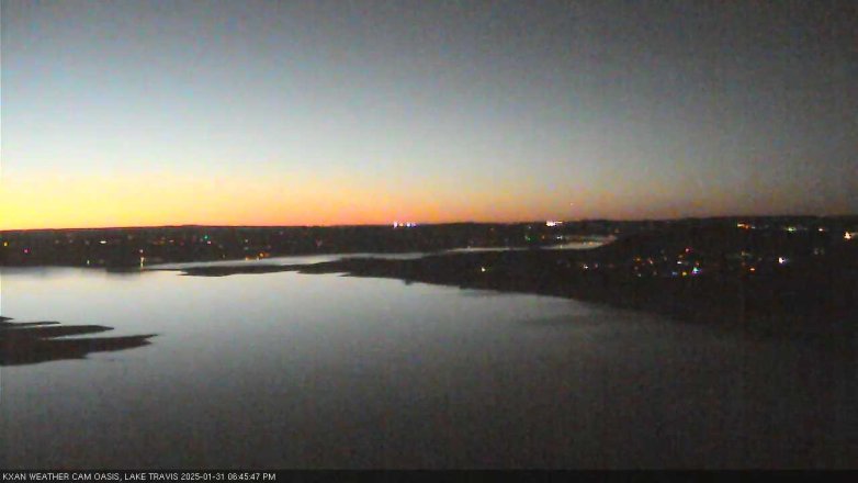 Lake Travis webcam, January 31, 2025 6:45 PM CT