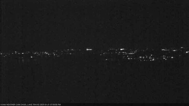 Lake Travis webcam, January 31, 2025 8:00 PM CT