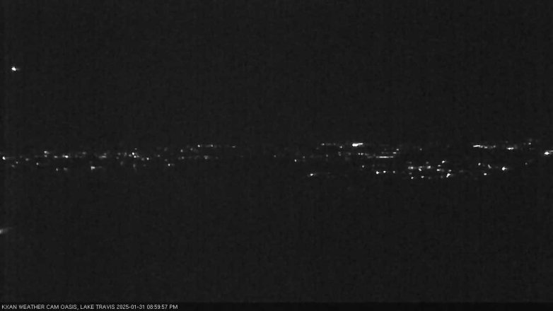 Lake Travis webcam, January 31, 2025 9:00 PM CT