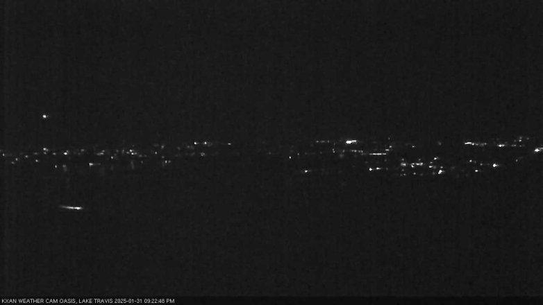 Lake Travis webcam, January 31, 2025 9:25 PM CT