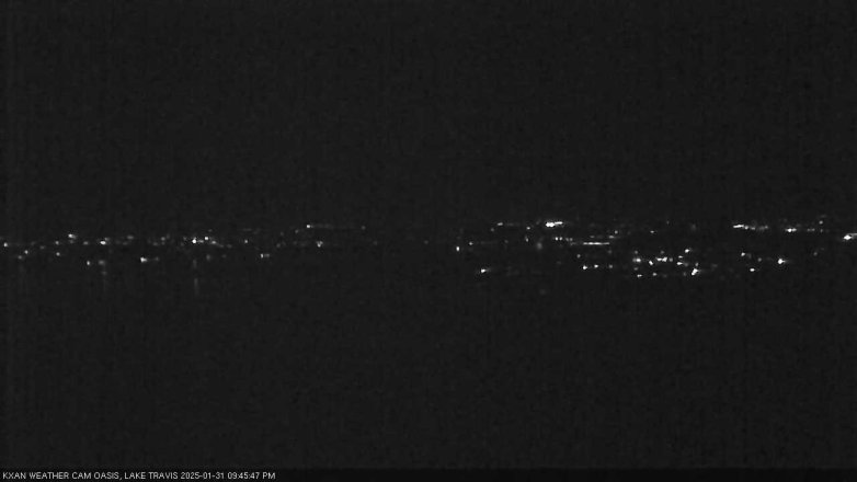 Lake Travis webcam, January 31, 2025 9:45 PM CT