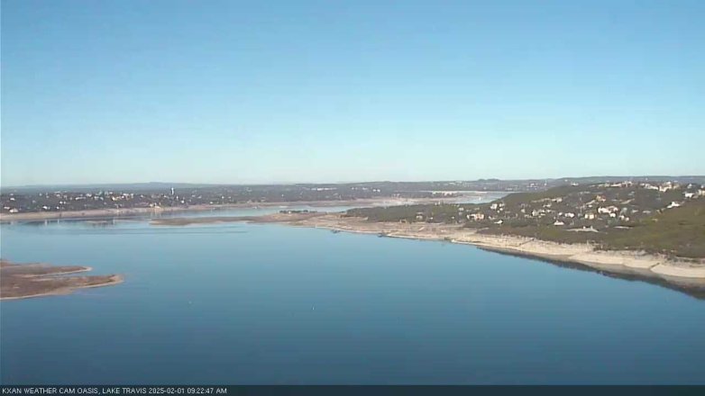 Lake Travis webcam, February 1, 2025 9:25 AM CT