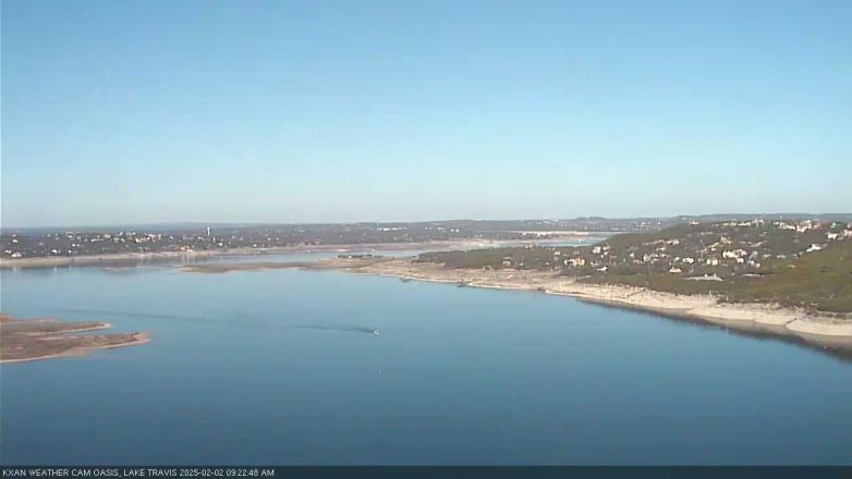 Lake Travis webcam, February 2, 2025 9:25 AM CT