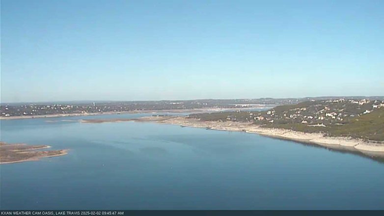Lake Travis webcam, February 2, 2025 9:45 AM CT