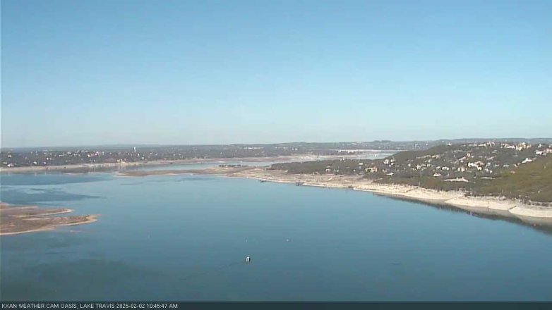 Lake Travis webcam, February 2, 2025 10:45 AM CT