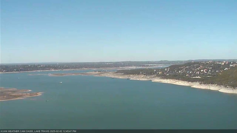 Lake Travis webcam, February 2, 2025 12:45 PM CT