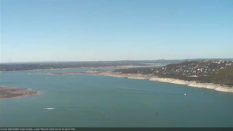 Lake Travis webcam, February 2, 2025 1:45 PM CT