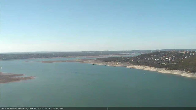 Lake Travis webcam, February 2, 2025 2:45 PM CT