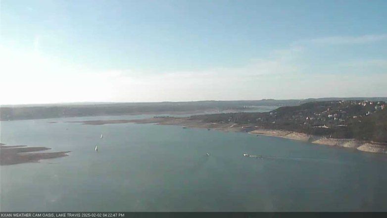 Lake Travis webcam, February 2, 2025 4:25 PM CT