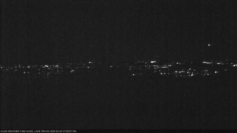 Lake Travis webcam, February 2, 2025 8:00 PM CT