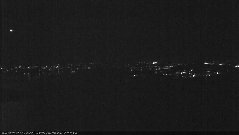 Lake Travis webcam, February 2, 2025 9:00 PM CT