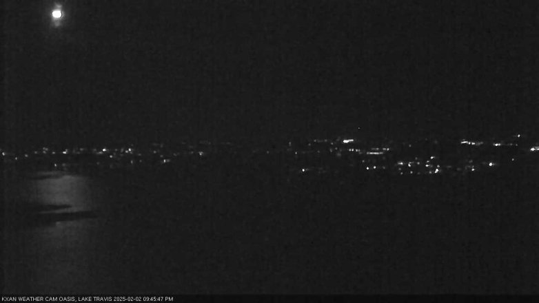 Lake Travis webcam, February 2, 2025 9:45 PM CT
