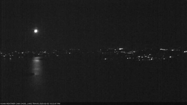 Lake Travis webcam, February 2, 2025 10:25 PM CT