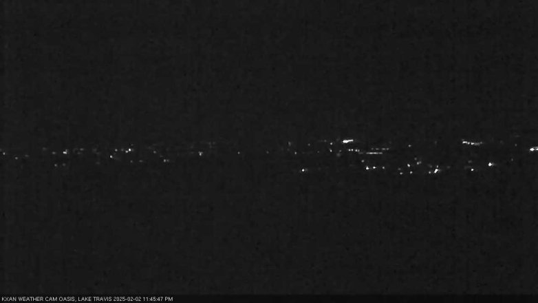 Lake Travis webcam, February 2, 2025 11:45 PM CT