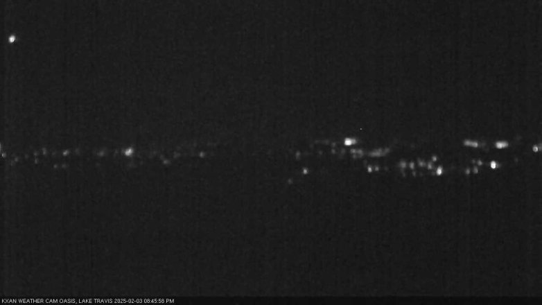 Lake Travis webcam, February 3, 2025 8:45 PM CT