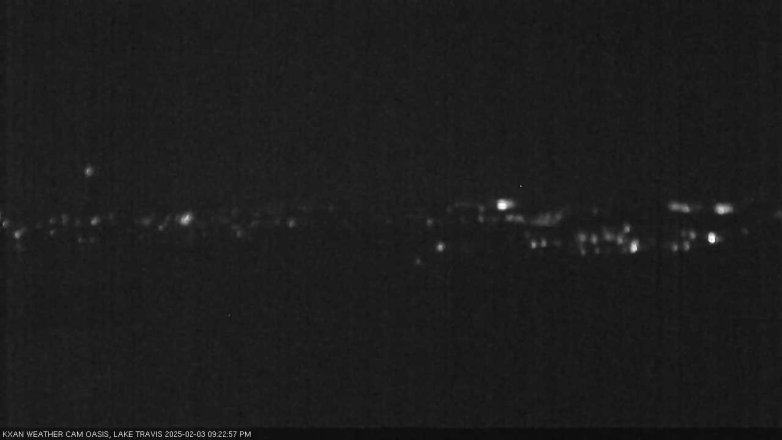 Lake Travis webcam, February 3, 2025 9:25 PM CT