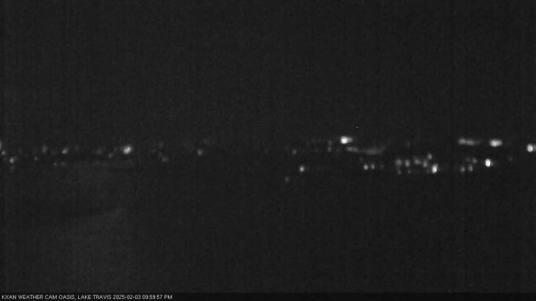 Lake Travis webcam, February 3, 2025 10:00 PM CT
