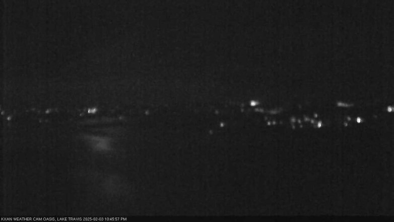 Lake Travis webcam, February 3, 2025 10:45 PM CT