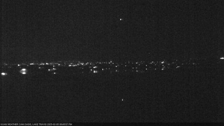 Lake Travis webcam, February 5, 2025 8:45 PM CT
