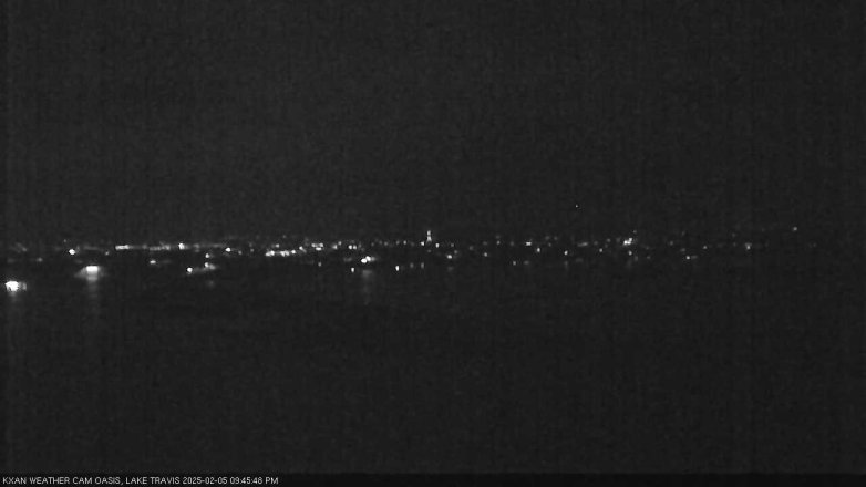 Lake Travis webcam, February 5, 2025 9:45 PM CT
