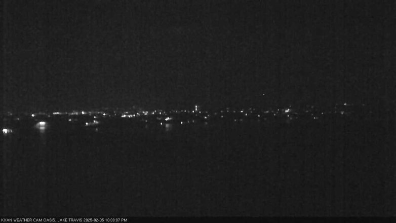Lake Travis webcam, February 5, 2025 10:00 PM CT