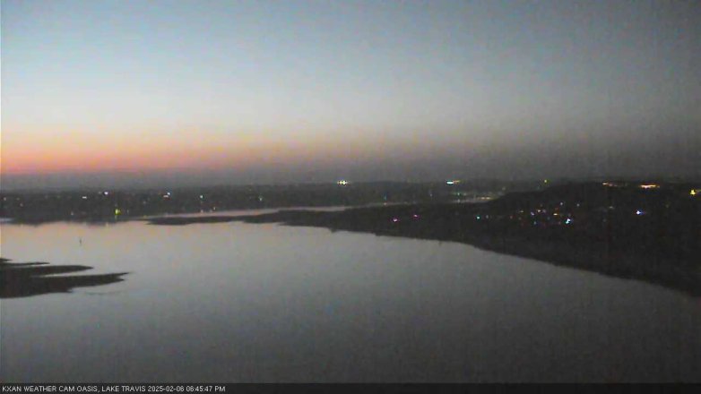 Lake Travis webcam, February 6, 2025 6:45 PM CT