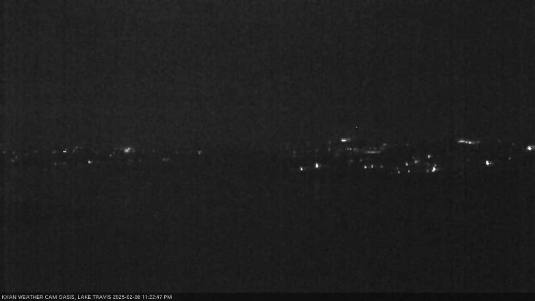 Lake Travis webcam, February 6, 2025 11:25 PM CT