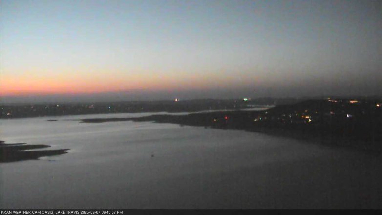 Lake Travis webcam, February 7, 2025 6:45 PM CT