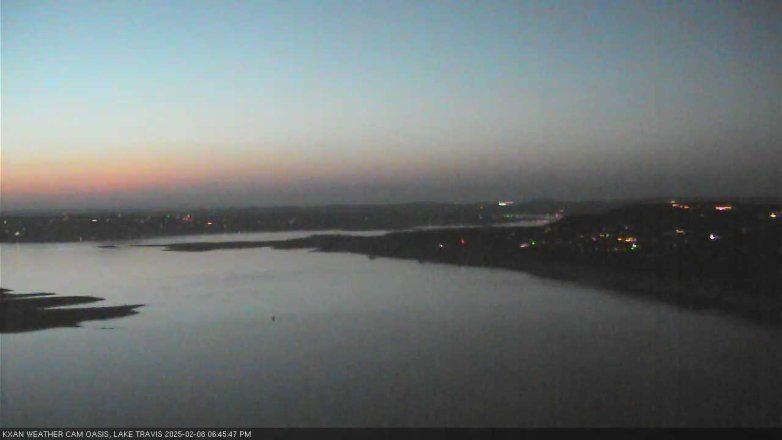 Lake Travis webcam, February 8, 2025 6:45 PM CT