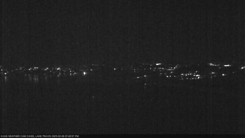 Lake Travis webcam, February 8, 2025 7:45 PM CT