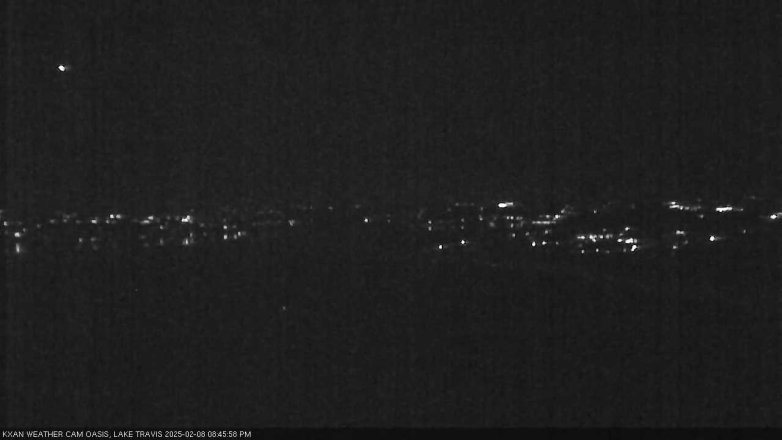 Lake Travis webcam, February 8, 2025 8:45 PM CT