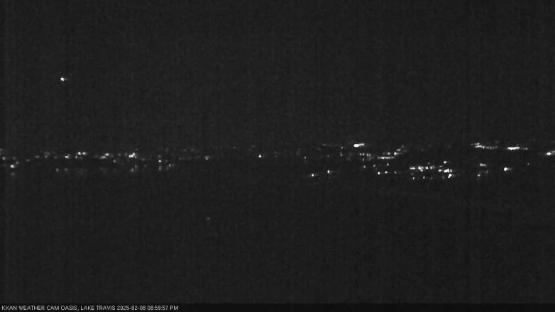 Lake Travis webcam, February 8, 2025 9:00 PM CT