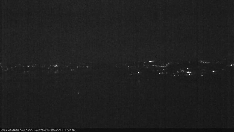 Lake Travis webcam, February 8, 2025 11:25 PM CT