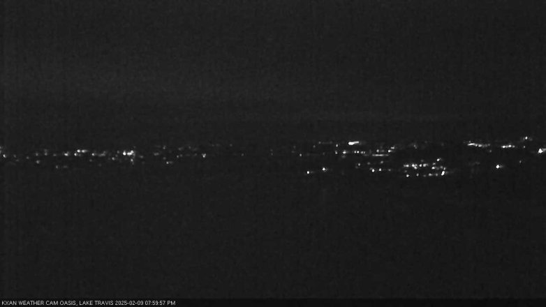 Lake Travis webcam, February 9, 2025 8:00 PM CT