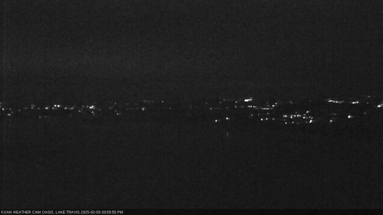 Lake Travis webcam, February 9, 2025 10:00 PM CT