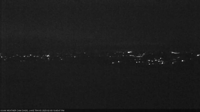 Lake Travis webcam, February 9, 2025 10:45 PM CT