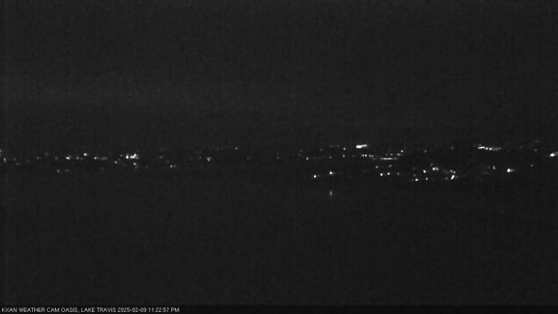 Lake Travis webcam, February 9, 2025 11:25 PM CT