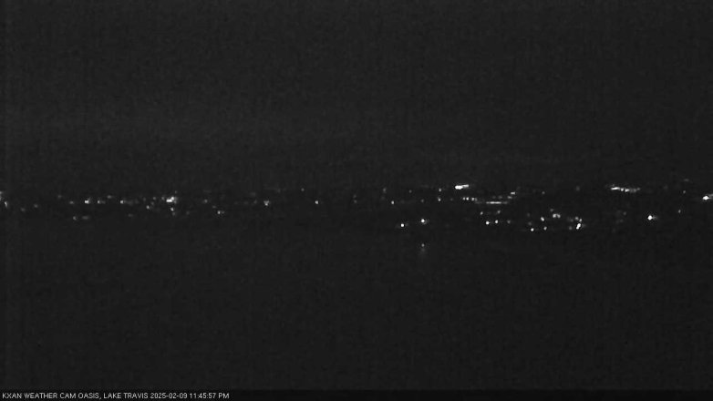Lake Travis webcam, February 9, 2025 11:45 PM CT