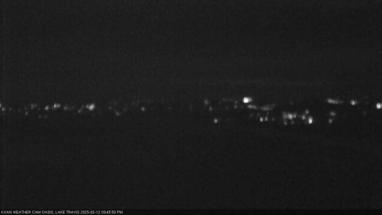 Lake Travis webcam, February 12, 2025 9:45 PM CT