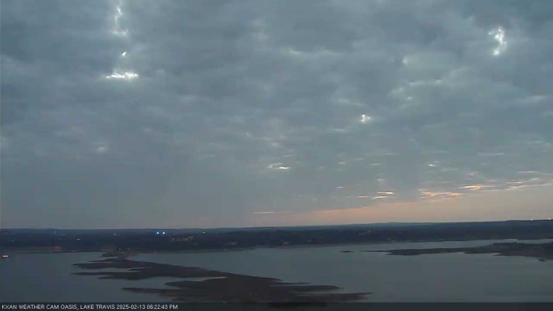 Lake Travis webcam, February 13, 2025 6:25 PM CT