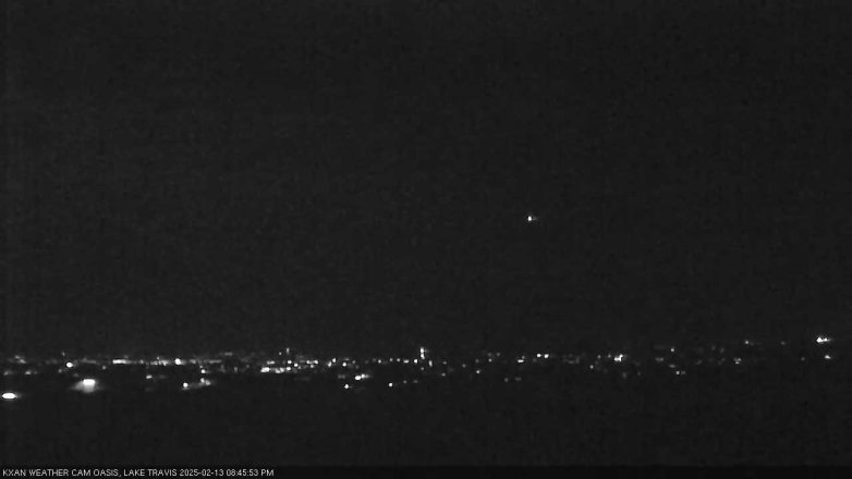 Lake Travis webcam, February 13, 2025 8:45 PM CT