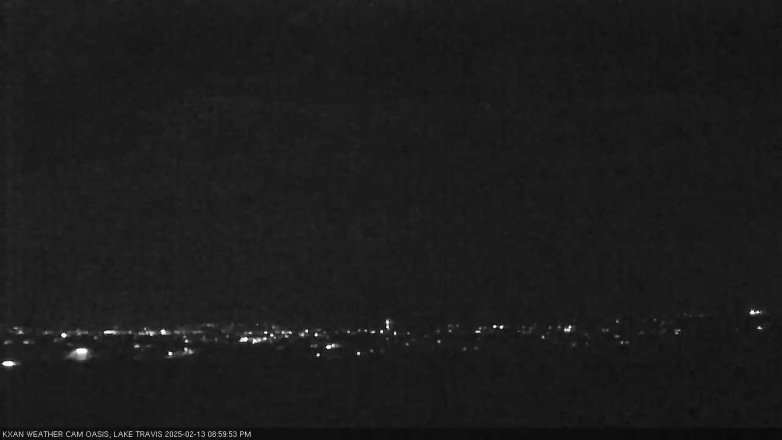 Lake Travis webcam, February 13, 2025 9:00 PM CT