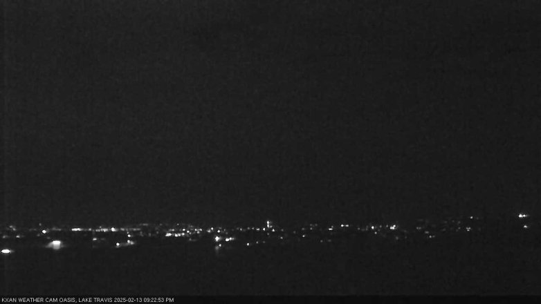 Lake Travis webcam, February 13, 2025 9:25 PM CT